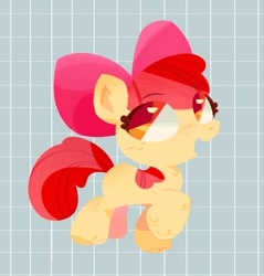 Size: 1988x2077 | Tagged: dead source, safe, artist:shugrcube, apple bloom, earth pony, pony, g4, female, filly, freckles, open mouth, open smile, smiling, solo