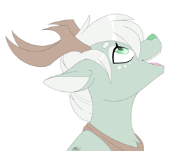 Size: 2015x1748 | Tagged: safe, artist:melodytheartpony, deer, amazed, clothes, cute, female, horns, looking up, smiling, solo