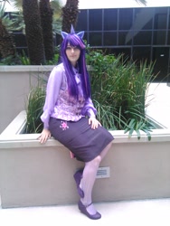 Size: 1944x2592 | Tagged: safe, artist:zephyrmakesthings, twilight sparkle, human, g4, clothes, cosplay, costume, irl, irl human, photo, sitting