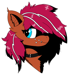 Size: 2150x2425 | Tagged: safe, artist:tav, oc, oc only, oc:soyal, bat pony, pony, collar, fangs, high res, latex, solo