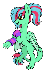 Size: 1300x2000 | Tagged: safe, artist:pink-pone, oc, oc only, dracony, dragon, hybrid, clothes, female, leg warmers, simple background, solo, transparent background