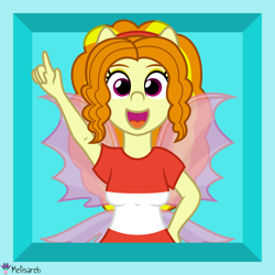 Size: 4000x4000 | Tagged: safe, artist:melisareb, part of a set, adagio dazzle, equestria girls, g4, .svg available, absurd resolution, crossover, female, fin wings, pun, rhythm heaven, solo, the dazzles, vector, visual pun, wings