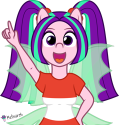 Size: 4000x4202 | Tagged: safe, alternate version, artist:melisareb, part of a set, aria blaze, equestria girls, g4, .svg available, absurd resolution, crossover, female, fin wings, pigtails, pun, rhythm heaven, simple background, solo, the dazzles, transparent background, vector, visual pun, wings