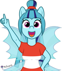 Size: 4000x4590 | Tagged: safe, alternate version, artist:melisareb, part of a set, sonata dusk, equestria girls, g4, .svg available, absurd resolution, crossover, female, fin wings, ponytail, pun, rhythm heaven, simple background, solo, the dazzles, transparent background, vector, visual pun, wings