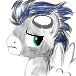 Size: 900x900 | Tagged: safe, artist:edgillock, soarin', pegasus, pony, g4, bust, clothes, goggles, portrait, practice drawing, uniform, wonderbolts uniform