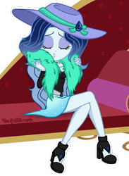 Size: 1448x1978 | Tagged: safe, artist:skyfallfrost, oc, oc only, oc:azure blush, equestria girls, g4, female, hat, simple background, solo, transparent background