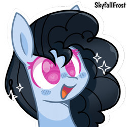 Size: 1448x1448 | Tagged: safe, artist:skyfallfrost, oc, oc only, oc:skyfall frost, pony, bust, female, mare, portrait, simple background, solo, transparent background