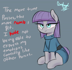 Size: 4680x4512 | Tagged: safe, artist:ccruelangel, maud pie, earth pony, pony, g4, absurd resolution, crying, depressed, female, sad, solo, vent art