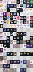Size: 5000x10800 | Tagged: safe, edit, angel bunny, apple bloom, applejack, applejack (g1), big macintosh, blossom, blue belle, butterscotch (g1), cotton candy (g1), discord, firefly, fluttershy, glory, granny smith, hitch trailblazer, izzy moonbow, june rose, king sombra, lord tirek, medley, minty, minty (g1), misty fly, moonstone, nightmare moon, parasol (g1), pinkie pie, pipp petals, princess celestia, princess luna, queen chrysalis, rainbow dash, rarity, scootaloo, skydancer, snuzzle, soarin', spike, spitfire, starshine (g1), sunlight (g1), sunny starscout, sweetie belle, tempest shadow, twilight (g1), twilight sparkle, windy (g1), zipp storm, alicorn, bat, butterfly, centaur, changeling, changeling queen, draconequus, dragon, earth pony, pegasus, pony, rabbit, unicorn, taur, g1, g3, g4, g5, 2021, 2022, 2023, 2024, 2025, 4th of july, anatomy chart, animal, antlers, applejack's hat, arrow, balloon, bow, bow (weapon), bow and arrow, brony, broom, candy, candy cane, chart, cherry, christmas, christmas lights, circle, clothes, cloud, clover, coal, confetti, cowboy hat, crescent moon, cropped, cute, cutie mark, cutie mark crusaders, design, diagram, easter, easter egg, egg, excited, expressions, father's day, female, fern, filly, fireworks, flower, flustered, flying, flying broomstick, foal, food, french, full moon, halloween, happy, hashtag, hat, heart, hearth's warming, holiday, holly, hoofbump, ice cream, jack-o-lantern, latin, leaf, lightning, majestic, male, mane five (g5), mane seven, mane six, map of equestria, mare, merchandise, moon, mother's day, music notes, my little pony logo, outline, palm tree, party cannon, pegasister, periodic table, present, pride flag, pumpkin, rainbow, royal sisters, santa hat, self ponidox, shirt, shirt design, shooting star, siblings, sisters, snow, snowflake, stallion, stars, t-shirt, text, tree, twilight sparkle (alicorn), unicorn twilight, uniform, valentine's day, wall of tags, weapon, wonderbolts, wonderbolts logo, wonderbolts uniform, wreath, yin-yang