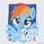 Size: 1080x1080 | Tagged: safe, artist:mylittleponyjpn, part of a set, rainbow dash, pegasus, pony, g4, official, crossed hooves, hashtag, lidded eyes, solo