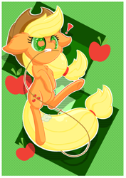 Size: 700x989 | Tagged: safe, artist:happy-go-creative, applejack, g4, chibi