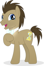 Size: 3441x5109 | Tagged: safe, artist:inaactive, doctor whooves, time turner, earth pony, pony, g4, absurd resolution, bowtie, glowing, lightup, male, simple background, solo, stallion, transparent background, vector