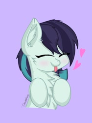 Size: 1152x1536 | Tagged: safe, artist:rieyadraws, coloratura, earth pony, pony, g4, chest fluff, cute, ear fluff, eyes closed, heart, rarabetes, simple background, solo, tongue out