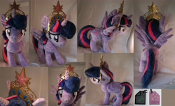 Size: 6573x4000 | Tagged: safe, artist:bastler, twilight sparkle, alicorn, pony, g4, 3d print, big crown thingy, element of magic, female, irl, jewelry, mare, photo, plushie, regalia, solo, twilight sparkle (alicorn)