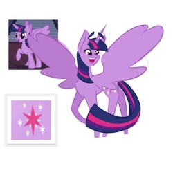 Size: 640x640 | Tagged: safe, artist:scribbleymewzaque, part of a set, twilight sparkle, alicorn, pony, g4, eyebrows, female, floating eyebrows, mare, simple background, solo, twilight sparkle (alicorn), white background