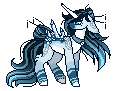 Size: 117x91 | Tagged: safe, artist:inspiredpixels, oc, oc only, pony, animated, coat markings, crystal, gif, horn, pixel art, simple background, solo, transparent background