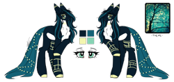 Size: 3000x1418 | Tagged: safe, artist:inspiredpixels, oc, oc only, pony, chest fluff, coat markings, pale belly, reference sheet, simple background, solo, standing, transparent background