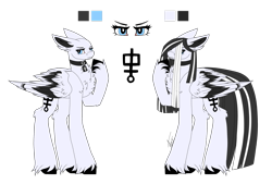 Size: 2983x2011 | Tagged: safe, artist:inspiredpixels, oc, oc only, pegasus, pony, colored hooves, colored wings, female, high res, mare, reference sheet, simple background, solo, standing, transparent background, unshorn fetlocks, wings