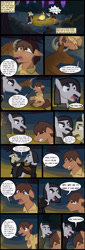 Size: 1280x3784 | Tagged: safe, artist:mr100dragon100, oc, oc:thomas the wolfpony, bat pony, earth pony, pegasus, pony, vampire, vampony, comic:a king's journey home, angry, campfire, comic, crying, dark forest au's dracula, dark forest au's phantom of the opera (erik), eyes closed, facial hair, forest, male, moustache, speech bubble, tears of anger, yelling