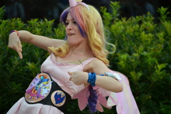 Size: 2304x1536 | Tagged: safe, princess cadance, human, bronycon, bronycon 2014, g4, clothes, cosplay, costume, irl, irl human, photo, pointing, wrestling belt