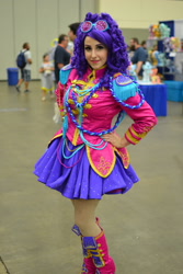 Size: 1536x2304 | Tagged: safe, artist:mieucosplay, rarity, human, bronycon, bronycon 2016, equestria girls, friendship through the ages, g4, ancient wonderbolts uniform, clothes, cosplay, costume, hand on hip, irl, irl human, photo, sgt. rarity