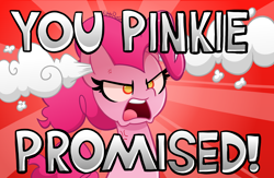Size: 6456x4208 | Tagged: safe, artist:kittyrosie, pinkie pie, earth pony, pony, g4, season 2, the last roundup, angry, angry pie, cross-popping veins, cute, diapinkes, ear steam, emanata, female, madorable, mare, nudity, open mouth, pinkie promise, run, scene interpretation, solo, this will end in cupcakes, you dun goofed