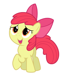 Size: 4500x5317 | Tagged: safe, artist:estories, apple bloom, earth pony, pony, g4, apple bloom's bow, bow, female, filly, hair bow, open mouth, simple background, solo, transparent background, vector