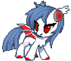 Size: 994x857 | Tagged: artist needed, source needed, safe, oc, oc only, oc:canora, bat pony, pony, female, mare, pixel art, simple background, solo, white background