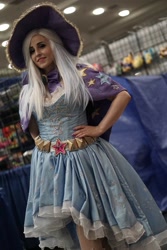 Size: 1365x2048 | Tagged: safe, artist:mieucosplay, trixie, human, bronycon, bronycon 2017, g4, cape, clothes, cosplay, costume, hand on hip, hat, irl, irl human, photo, trixie's cape, trixie's hat