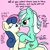 Size: 2000x2000 | Tagged: safe, artist:dafiltafish, bon bon, lyra heartstrings, sweetie drops, oc, oc:hedone, earth pony, pony, unicorn, comic:day by day, g4, boop, dialogue, female, high res, lesbian, noseboop, scrunchy face, shapeshifter, ship:lyrabon, shipping