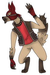 Size: 2401x3639 | Tagged: safe, artist:agdapl, diamond dog, anthro, digitigrade anthro, clothes, crossover, high res, jacket, male, mask, simple background, sniper, sniper (tf2), solo, species swap, team fortress 2, transparent background, waving