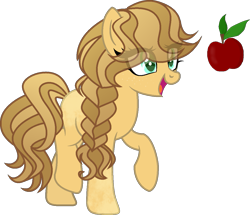 Size: 1205x1036 | Tagged: safe, artist:dayspringsentryyt, oc, oc only, earth pony, pony, female, mare, offspring, parent:applejack, parent:caramel, parents:carajack, simple background, solo, transparent background