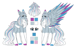 Size: 2377x1500 | Tagged: safe, artist:inspiredpixels, oc, oc only, pegasus, pony, chest fluff, coat markings, colored hooves, female, mare, pale belly, reference sheet, simple background, socks (coat markings), solo, spread wings, transparent background, wings