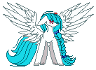 Size: 137x100 | Tagged: safe, artist:inspiredpixels, oc, oc only, pegasus, pony, animated, gif, pixel art, simple background, solo, spread wings, transparent background, wings