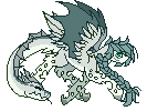 Size: 133x100 | Tagged: safe, artist:inspiredpixels, oc, oc only, original species, pony, animated, gif, hybrid wings, pixel art, solo, spread wings, wings