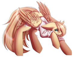 Size: 2548x1956 | Tagged: safe, artist:inspiredpixels, oc, oc only, oc:nick, pegasus, pony, face down ass up, floppy ears, male, raised hoof, simple background, solo, stallion, transparent background