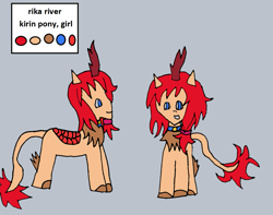 Size: 1203x948 | Tagged: safe, artist:ask-luciavampire, oc, oc only, oc:rika river, kirin, ask ponys gamer club, kirin oc, tumblr