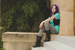 Size: 1080x719 | Tagged: safe, starlight glimmer, human, equestria girls, g4, boots, clothes, cosplay, costume, high heel boots, irl, irl human, photo, shoes