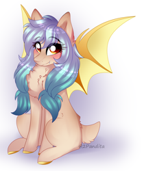 Size: 2100x2496 | Tagged: safe, artist:2pandita, oc, oc only, bat pony, pony, female, high res, mare, solo