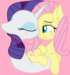 Size: 657x705 | Tagged: safe, artist:jadeharmony, fluttershy, rarity, pegasus, pony, unicorn, g4, duo, duo female, ear fluff, female, horn, kissing, lesbian, ship:flarity, shipping, wings