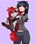 Size: 1568x1904 | Tagged: safe, artist:black magic, oc, oc only, oc:ketsueki shēdo, human, pony, clothes, holding a pony, hug, hug from behind, hugging a pony, human and pony, school uniform, simple background, socks