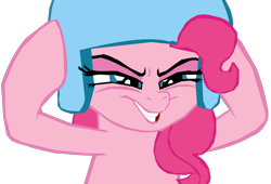 Size: 1280x869 | Tagged: safe, artist:benpictures1, pinkie pie, earth pony, pony, comic:the storm kingdom, g4, my little pony: the movie, cute, diapinkes, female, grin, helmet, inkscape, mare, simple background, smiling, solo, transparent background, vector
