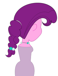 Size: 2064x2695 | Tagged: safe, artist:louey, sugar belle, equestria girls, g4, back of head, clothes, dress, equestria girls-ified, high res, jewelry, necklace, ponytail, solo, wide hips