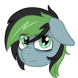 Size: 2048x2048 | Tagged: safe, artist:breebree, oc, oc only, oc:weo, pegasus, pony, crying, floppy ears, high res, sad, simple background, solo, transparent background