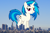 Size: 1920x1280 | Tagged: safe, artist:moongazeponies, artist:thegiantponyfan, dj pon-3, vinyl scratch, pony, unicorn, g4, california, female, giant pony, giant unicorn, giant vinyl scratch, giantess, highrise ponies, irl, los angeles, macro, mare, mega giant, photo, ponies in real life