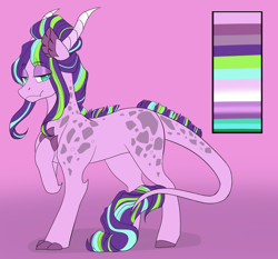 Size: 1150x1070 | Tagged: safe, artist:yuyusunshine, oc, oc only, oc:orchid flame, dracony, hybrid, female, gradient background, interspecies offspring, offspring, parent:spike, parent:starlight glimmer, parents:sparlight, solo