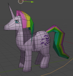Size: 452x474 | Tagged: safe, artist:loopilerp, windy (g1), pony, unicorn, g1, 3d, 3d model, female, low poly, mare, solo