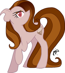Size: 1025x1141 | Tagged: safe, artist:gallantserver, oc, oc only, oc:chocolate stone, earth pony, pony, female, mare, offspring, parent:cheese sandwich, parent:pinkie pie, parents:cheesepie, simple background, solo, transparent background