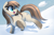 Size: 3000x2000 | Tagged: safe, artist:thebatfang, oc, oc only, oc:frosty flakes, earth pony, pony, yakutian horse, g4, chest fluff, cute, ear fluff, earth pony oc, featured image, female, fluffy, happy, high res, leg fluff, mare, ocbetes, open mouth, open smile, raised hoof, raised tail, smiling, snow, snow mare, snowball, solo, standing on two hooves, sweet dreams fuel, tail, unshorn fetlocks