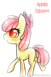 Size: 450x682 | Tagged: safe, artist:lottafandoms, apple bloom, earth pony, pony, g4, female, filly, solo